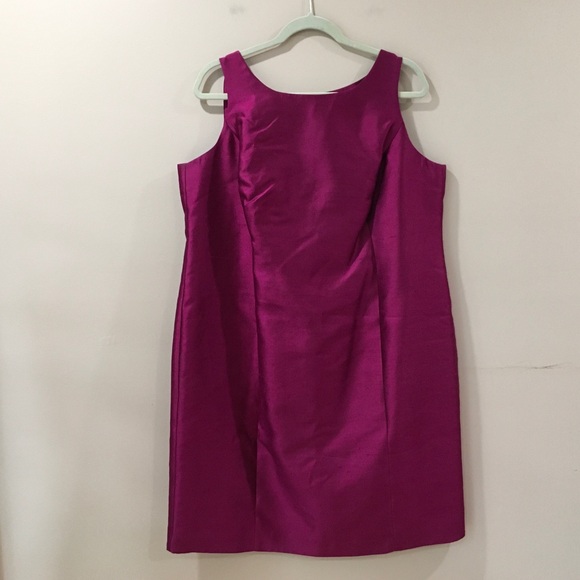 Talbots Sheath Dress women 18WP Silk Wool Pink Formal Evening Wedding Guest - Picture 1 of 6